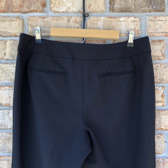 Ann Taylor LOFT Stretchy Lightweight Zipper Button Closure Black Trousers 14 - Picture 6 of 14